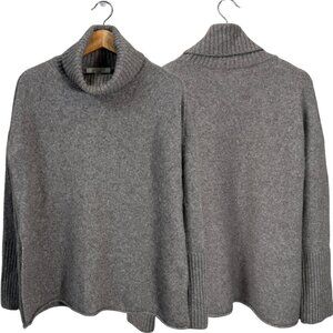 All Saints Wool Turtleneck Sweater Pullover Women's Small Gray Silver Soft NWOT